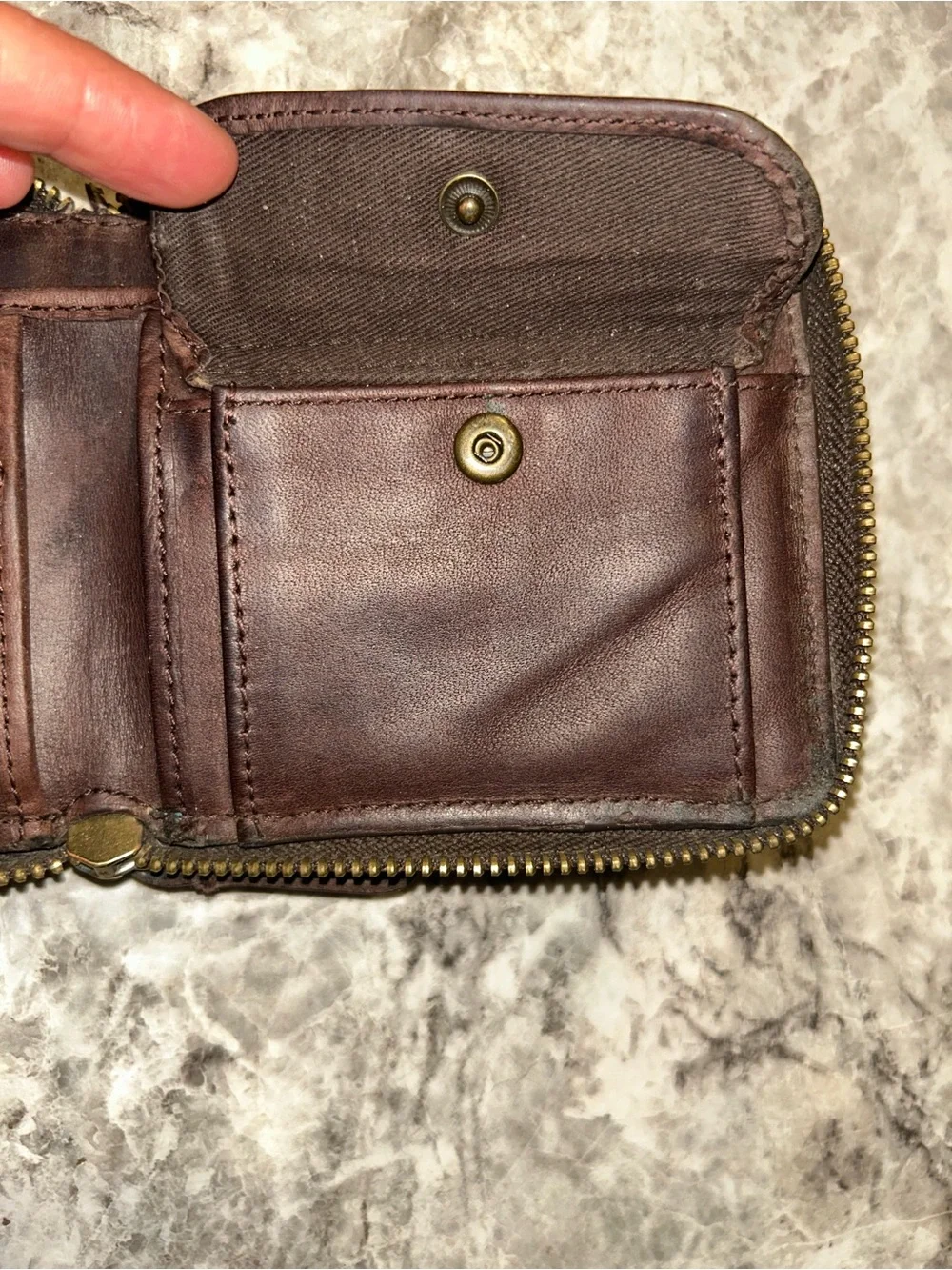 Pendleton Wyeth Trail Zip Wallet Wool Leather Turquoise Geometric